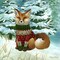 Winterscape II-Fox by Kelsey Wilson 12" x 12" Canvas Wall Art